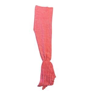 GUC Pink Knit Mermaid Blanket for Girl's 52" Long 13" Wide at Top to 5" Bottom
